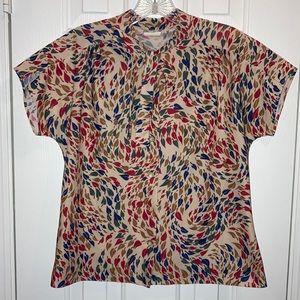 🍂 VTG Autumn Leaf Blouse